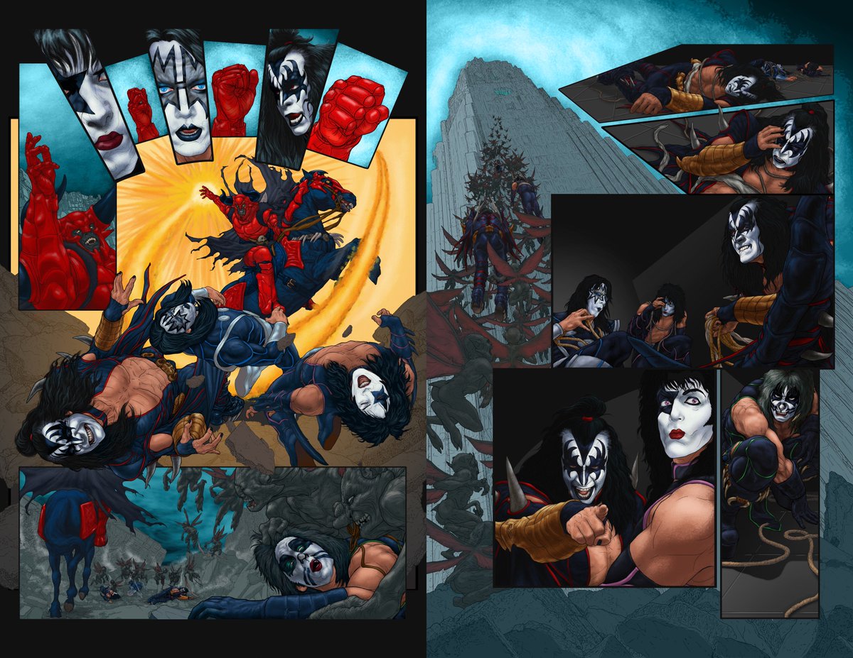 alexthefool's tweet photo. My take on @DarkHorseComics #KISSComics #IssueNo3 #KISS sequential pages @AnythingKISS @KISSopolis @KISSOnline https://t.co/m5E5NgEiZa