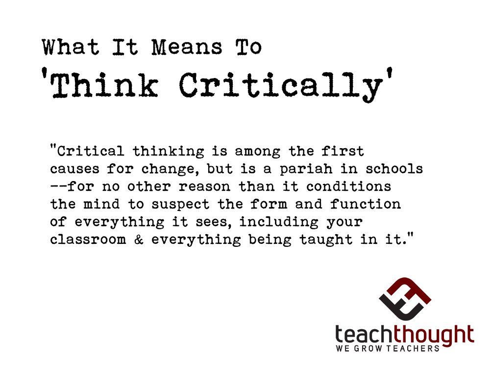 NewsReputation's tweet photo. 25 Resources For Teaching Critical Thinking.
At @TeachThought #Aprender 87/
https://t.co/8kiiyN28yE
https://t.co/nqxF7ZbYhW