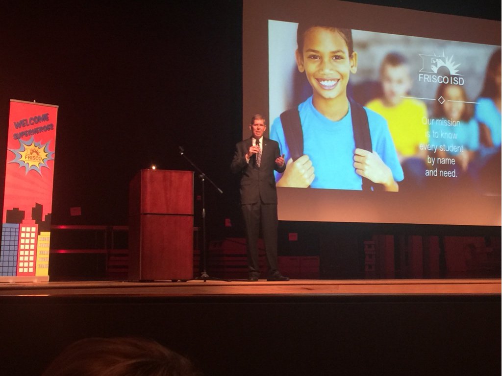 OrtegaPittman's tweet photo. #DrLyons FISD Superintendent opening #recognizingtalent #innovation #fastestgrowingcity @FriscoEF @FriscoChamber https://t.co/EXrd7eQYgn