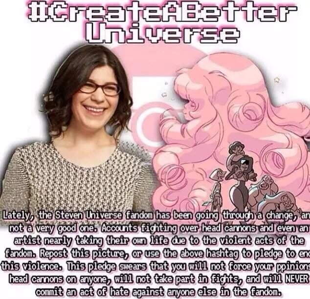 TaliaBarbosa2's tweet photo. Our fandom needs to change for the better. #CreateABetterUniverse https://t.co/FRHEJAgMYD