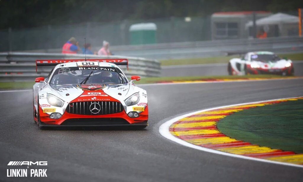 lpfancovers's tweet photo. Some pics during free practice &amp; revealing their design for the #TeamBlackFalcon #Mercedes-AMG GT3 at #24HoursofSpa https://t.co/baohQCW4wB