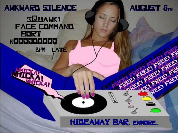 squawkband's tweet image. This Friday at @the_hideawaybar ! w/@BORT_Band , n000000000 &amp;amp; Face Command!! 
See you then then
sQk!
x

#squawk