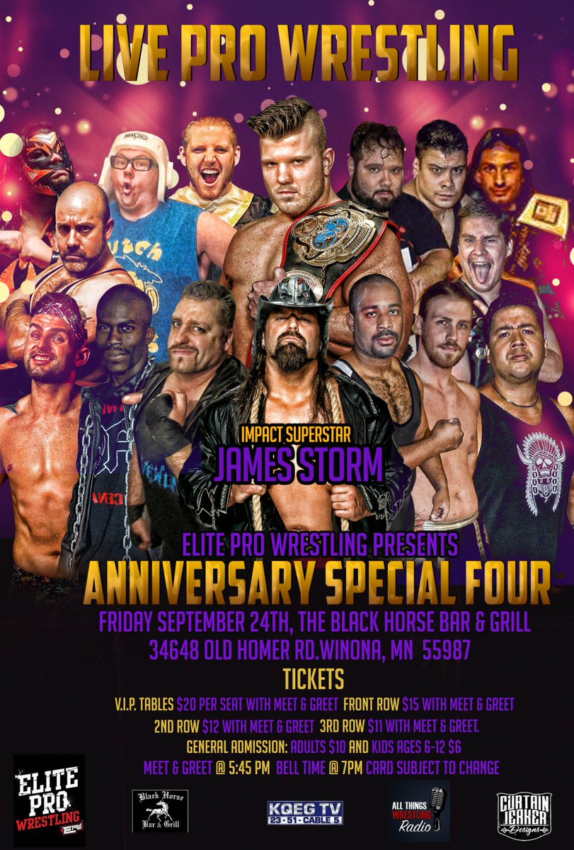 WRESTLING_EPW's tweet image. James Storm is coming to EPW in Winona, MN!