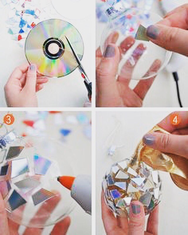 Queen_1393's tweet photo. Disco balls out of old CDs ๐๐ #diy #decor #partydecorations #youtubechannel #creative #f2f #youtuber #RT #queensdiy https://t.co/sJlFn5AQcc