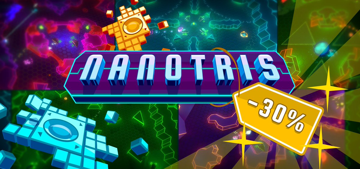 #Nanotris is out at 30% discount. store.steampowered.com/app/460590/
We're giving away 50 keys. RT this &amp; @-mention us to win