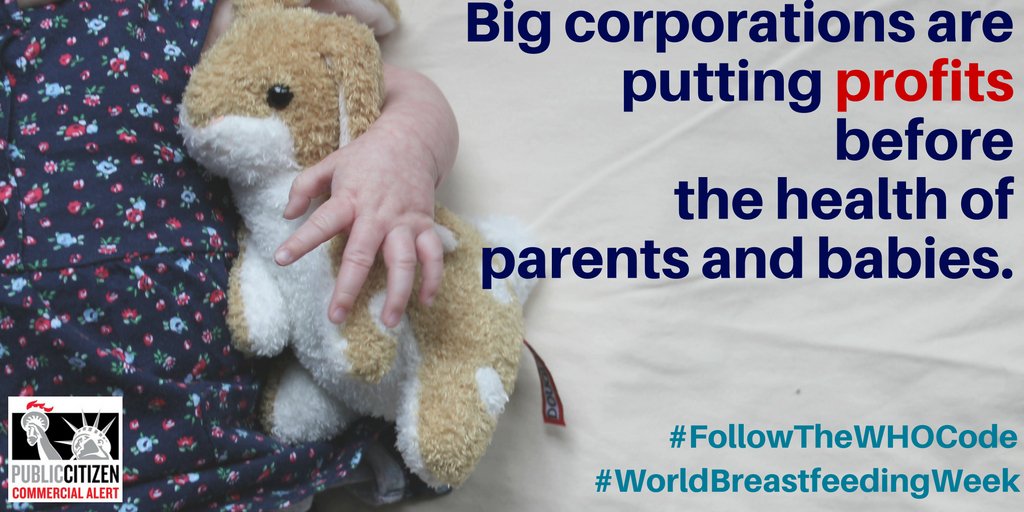 CommercialAlert's tweet photo. It's #worldbreastfeedingweek and we are talking about the harms of infant formula marketing! #FollowtheWHOCode https://t.co/x1Y08Z1XoG