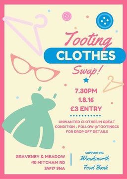 LadyPubdiaries's tweet photo. Looking forward to tonight's #Tooting Clothes Swap! @TootingCS see you later! https://t.co/Ddo3AnyHQg