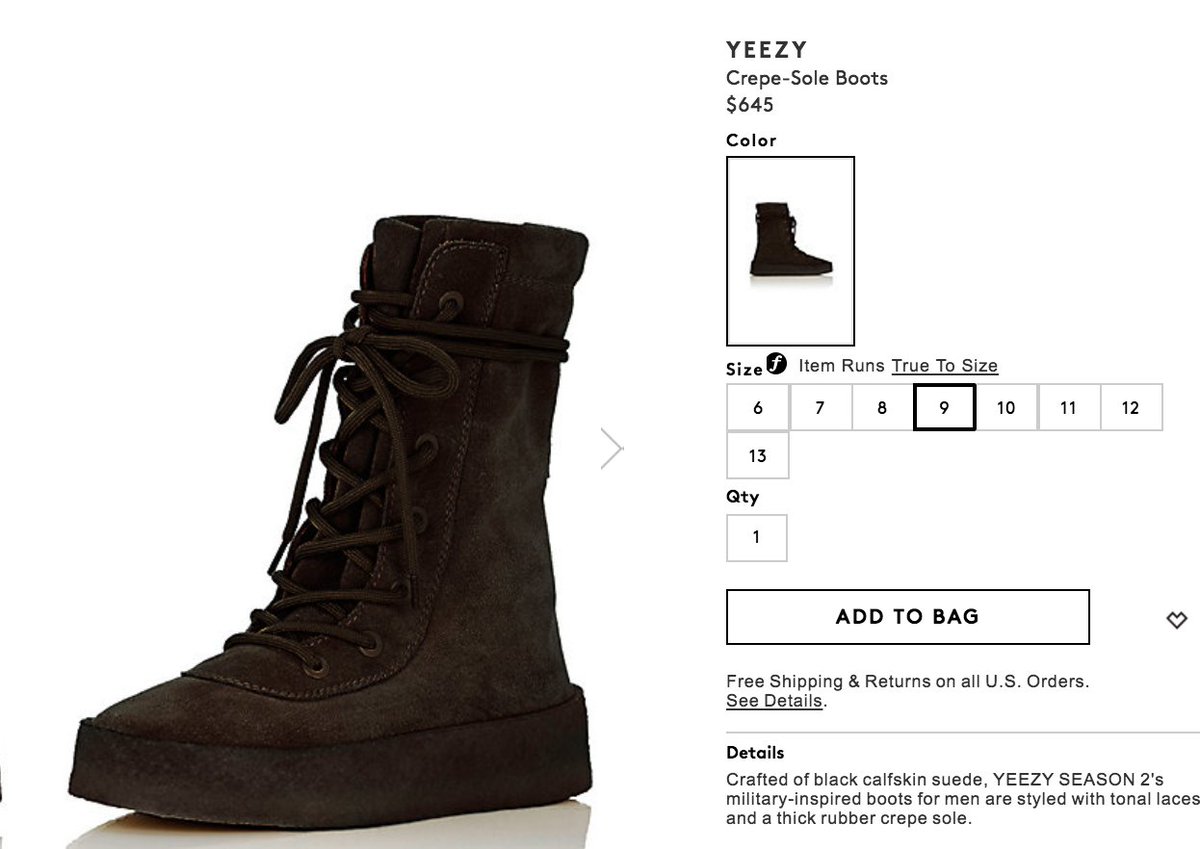 yeezy season 2 crepe boot