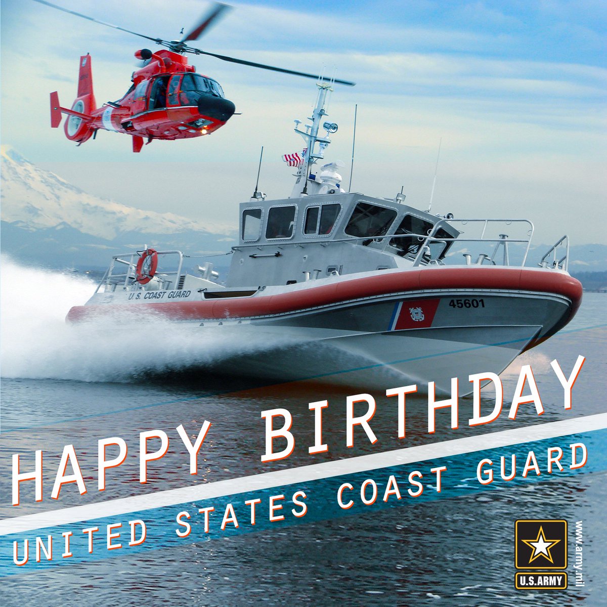 USArmy's tweet image. #CheersUSCG for 226 years serving our nation afloat and ashore