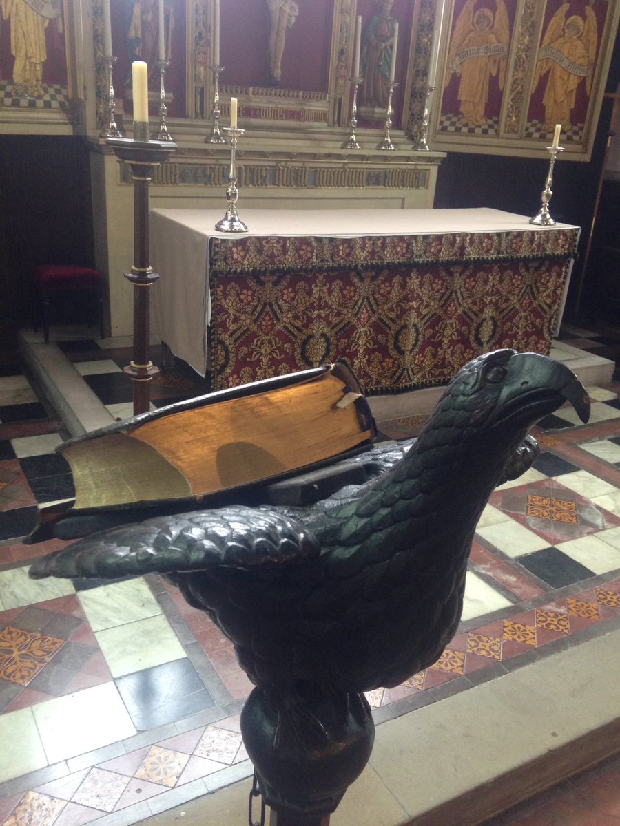 Our first 'tweet' simply had to come from the Eagle who has carried a bible on his back for the past 700 years!