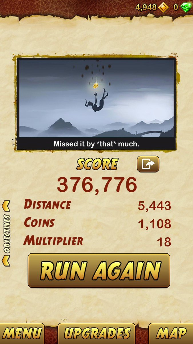 I got 376776 points while escaping from a Giant Demon Monkey. Beat that! bit.ly/TempleRun2Andr…