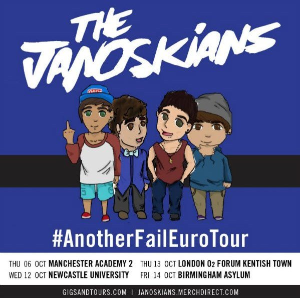 stereoboard's tweet photo. TICKETS // @janoskians head to UK for shows in Oct. Get #tickets here: https://t.co/23q7hQOqQx #AnotherFailEuroTour https://t.co/PCGB2cBQO5