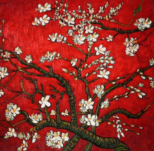 unflowart's tweet photo. Vincent Van Gogh ft. red https://t.co/OxwwkfGoR5