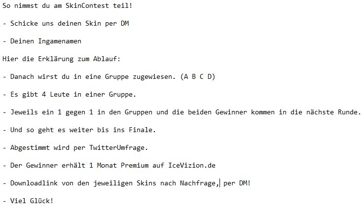 SkinContests's tweet image. So funtkioniert der SkinContest! c: