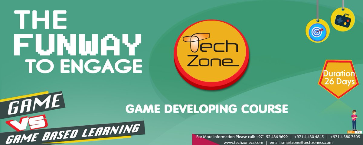 techzonecs's tweet image. Don’t just play game, Create them !! Learn to design and program Games.
Join SmartZone Vacation Classes.
