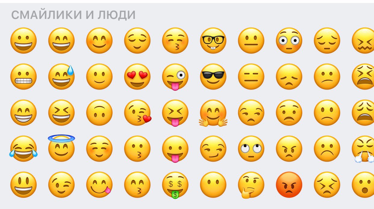 Эмодзи айфон