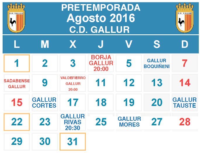Calendario de partidos de pretemporada. Jueves a las 20.00 en borja y el sabado a las 19.30 recibimos al <a href="/CDBoqui/">CD Boquiñeni</a>