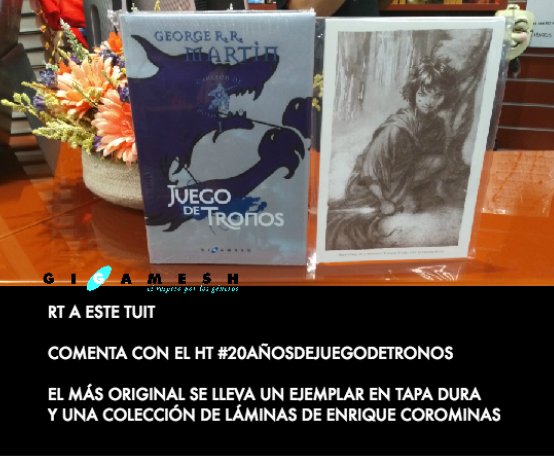 EGigamesh's tweet image. ¡Sorteo con motivo de los 20 años de la publicación de #JuegoDeTronos, de @GRRMspeaking!  
#20AñosDeJuegoDeTronos