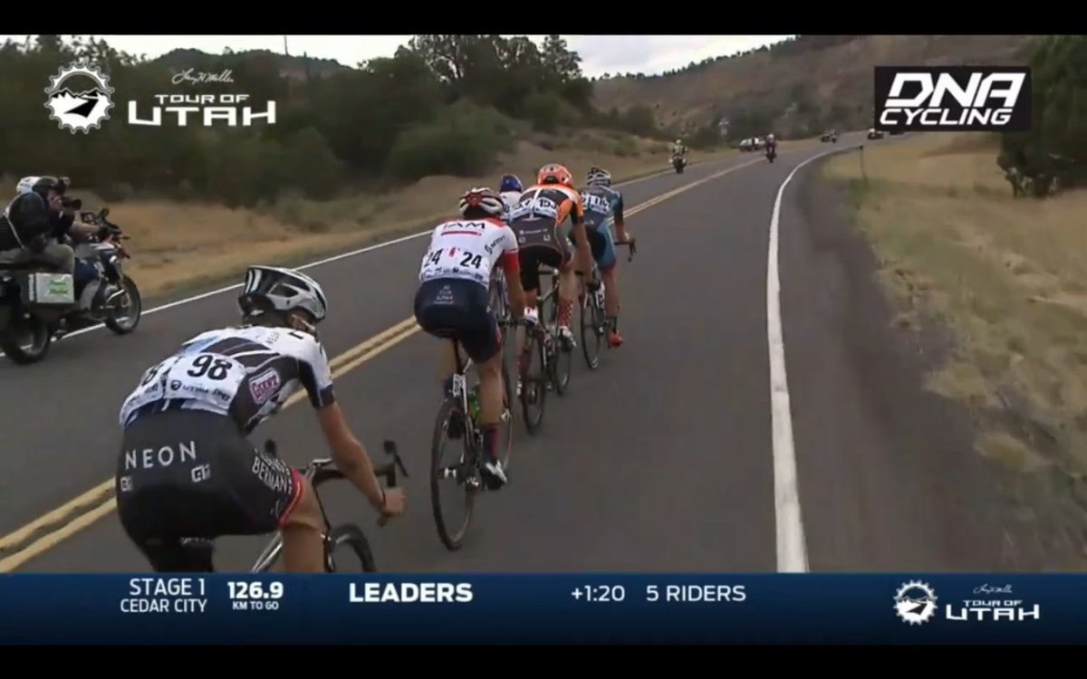 IAM_Cycling's tweet photo. #TOU16

@PellaudSimon in the first break of the @TourofUtah 

GO Simon PUSH https://t.co/kSeGYZlPnb
