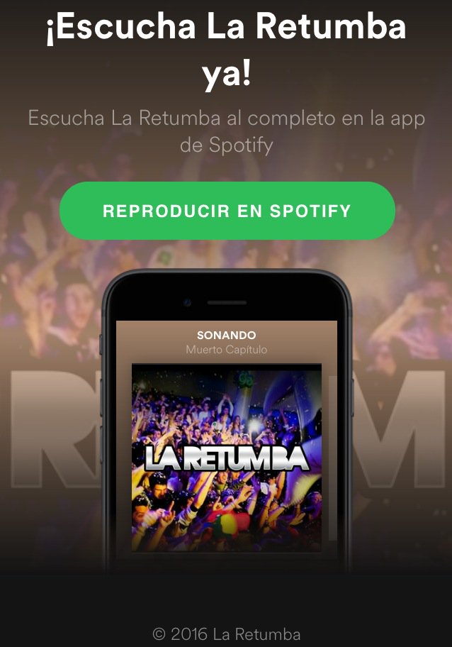 LaRetumba_'s tweet photo. Ya nos escuchaste? Te invitamos a descargues la aplicación 📲de spotify y goces con @LaRetumba_ 🎧📻🎶🎶#FelizLunes https://t.co/4Mz42MHsWV