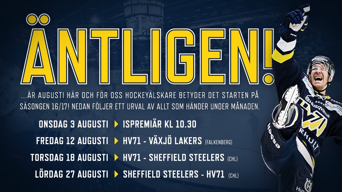 Äntligen augusti! #hv71