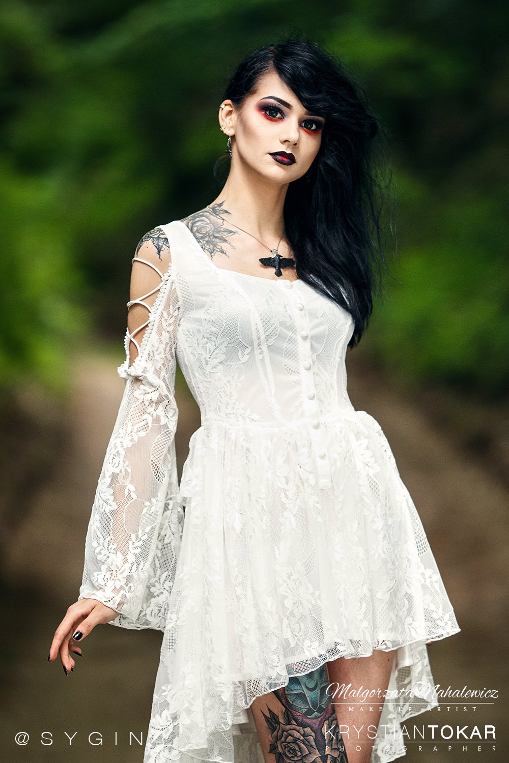 white gothic dress