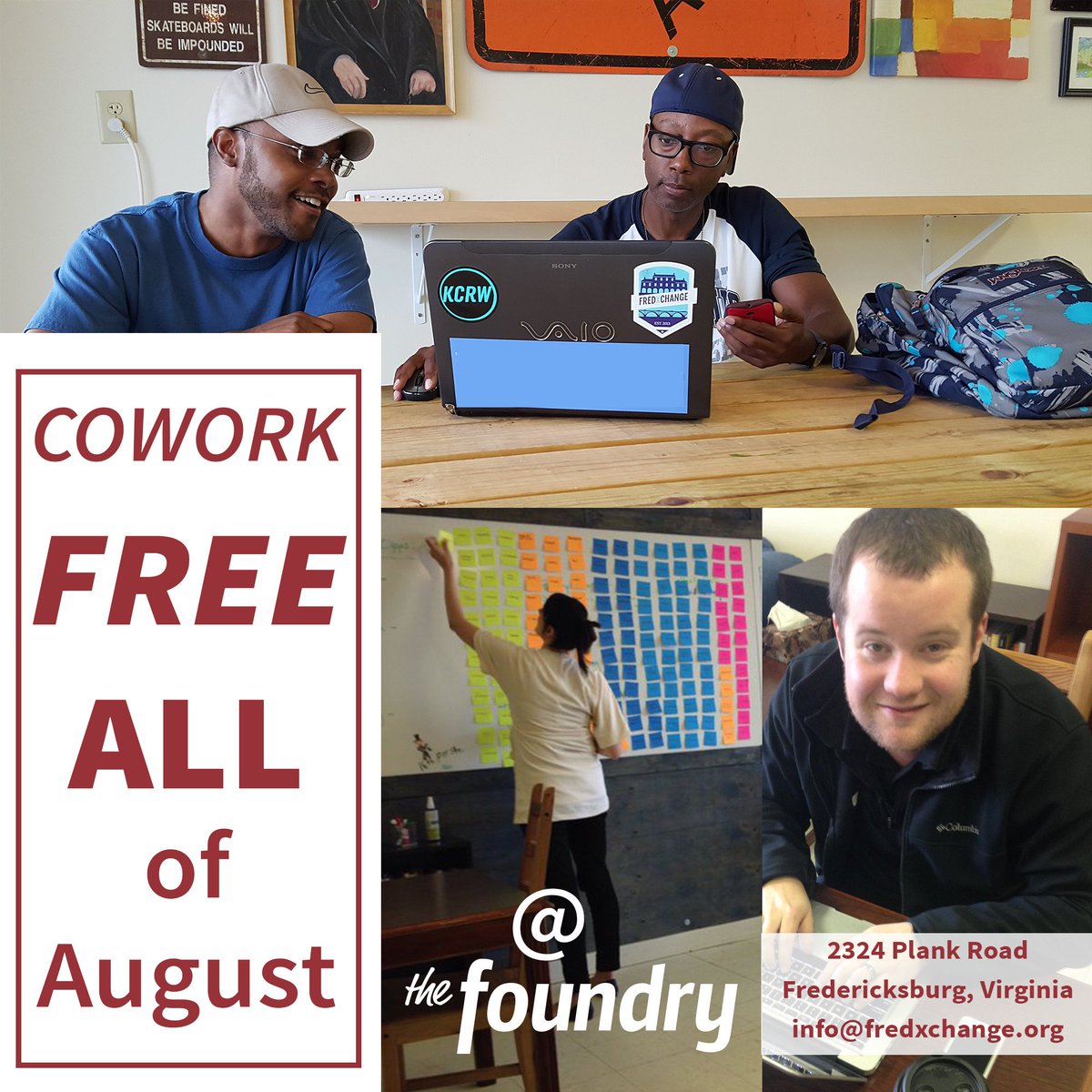 FredXchange's tweet photo. Give #coworking a try for #free this ENTIRE month! Yep, you read that right! 
https://t.co/crvj1ZL1cT #FXBG #cowork https://t.co/IMBNFWQfvd