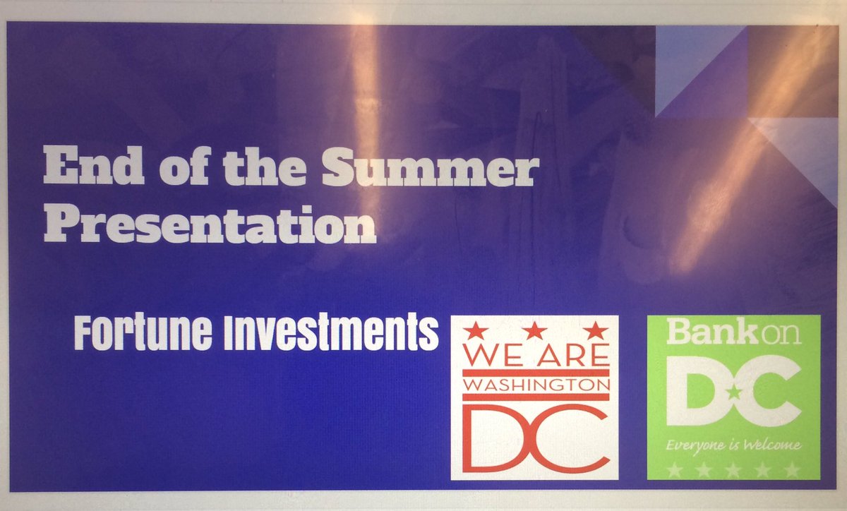 FortuneInvs's tweet photo. It has been a wonderful experience being a young money manager even this summer. @BankonDC #YMM2016 https://t.co/eJhJ01x9zA