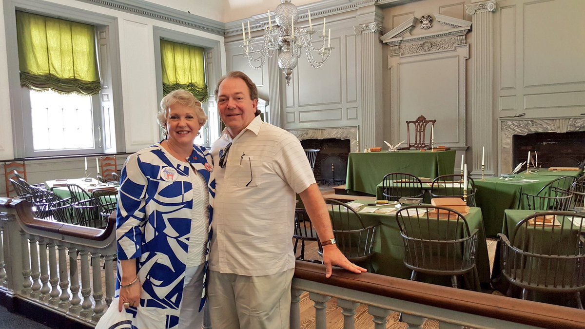 Whitakerfor85's tweet photo. Humbling for Lisa &amp; I to visit @IndependenceNHP while she represented AR at DNC. Let's live up to Founders in #arpx! https://t.co/MGKNBr4aoB