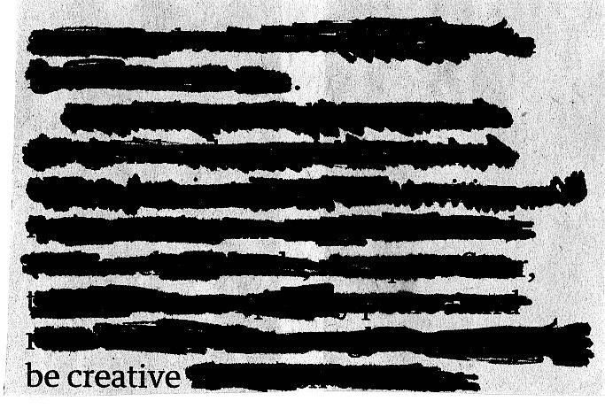 CraftCopywriter's tweet photo. #BlackoutpoetryMonday. See all posts at https://t.co/XfGkGEYz26. And see how Craft could help with your project. https://t.co/JKOtSIwT3r
