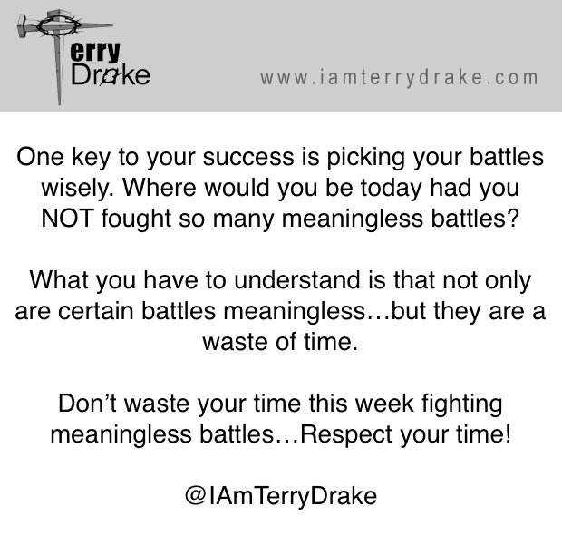 #DontWasteYourTime #IAmTerryDrake #Motivation #Time #RespectYourTime #MondayMotivation