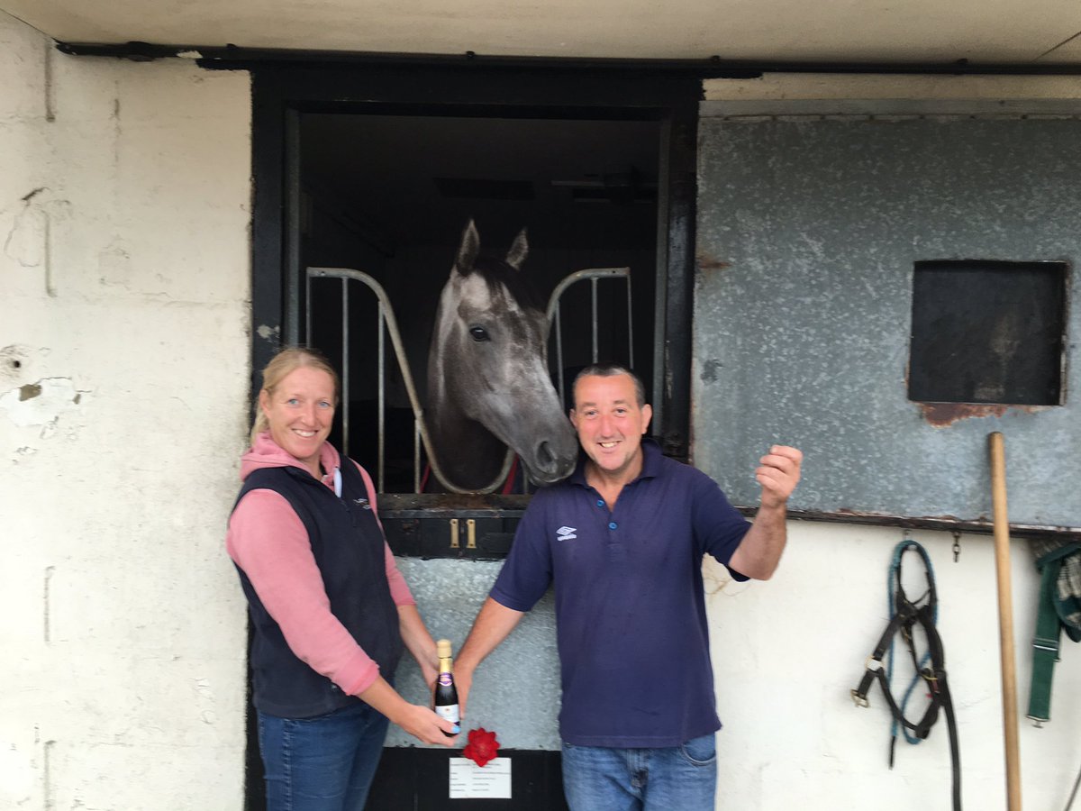 nicola_dowell's tweet photo. Bod and I celebrating Silver Rainbows Listed win at the weekend!#Deauville #barrydoyle #teamwork https://t.co/8iCCikiEyW
