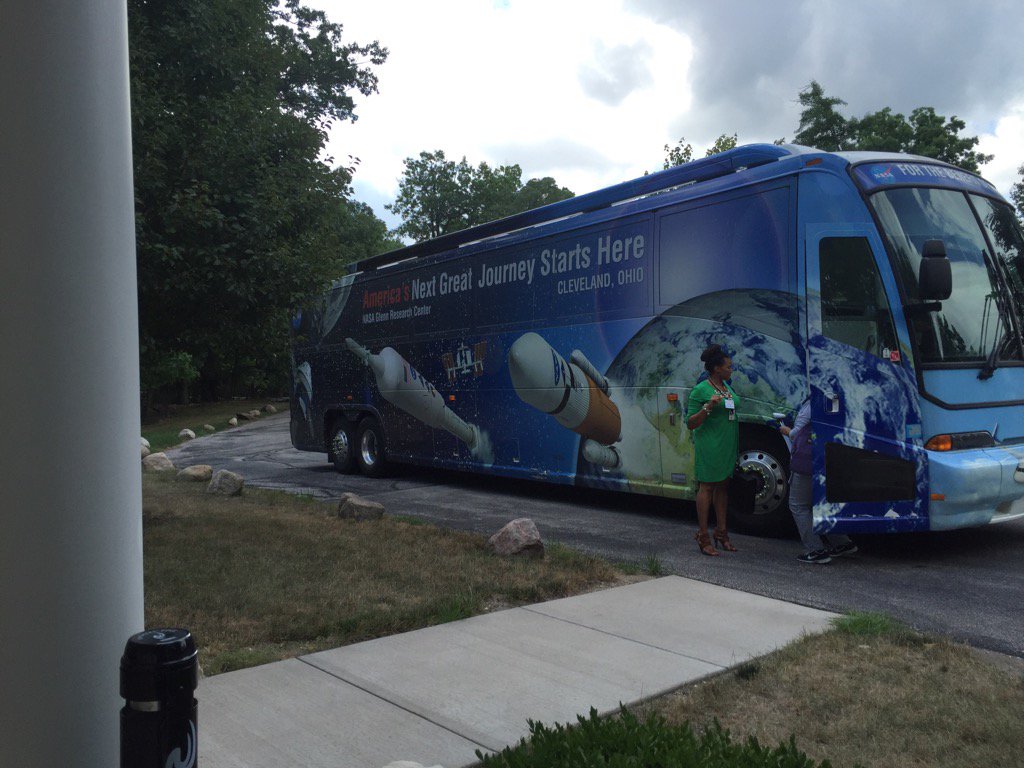 DrMDEvans's tweet photo. They're here! Welcome to NASA Glenn Research Center, MEI participants! #NASAMEI2016 https://t.co/MAzyr5RjBs