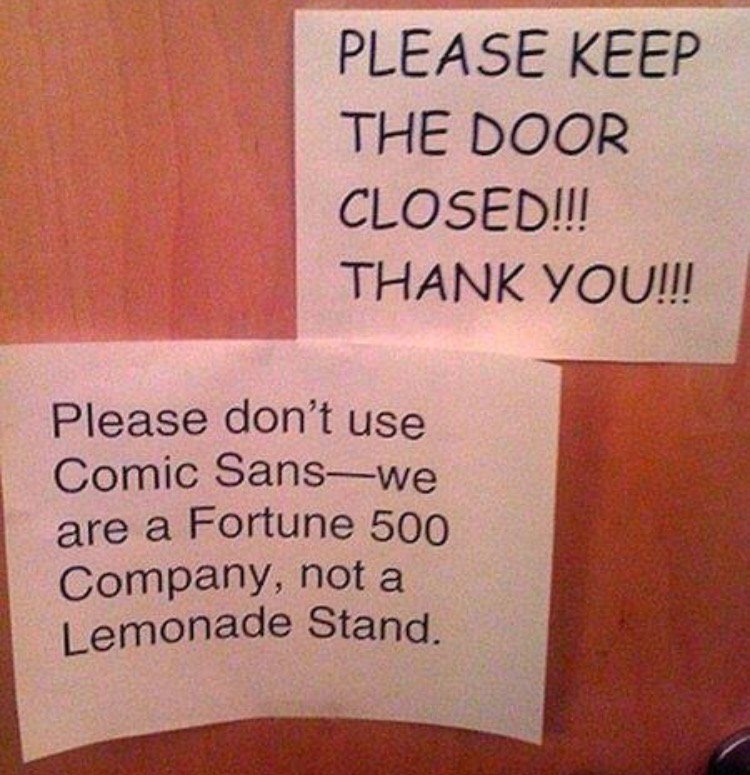 Promoworx's tweet photo. Happy Monday everyone! #NeverUseComicSans https://t.co/vEoa6BV3Qy
