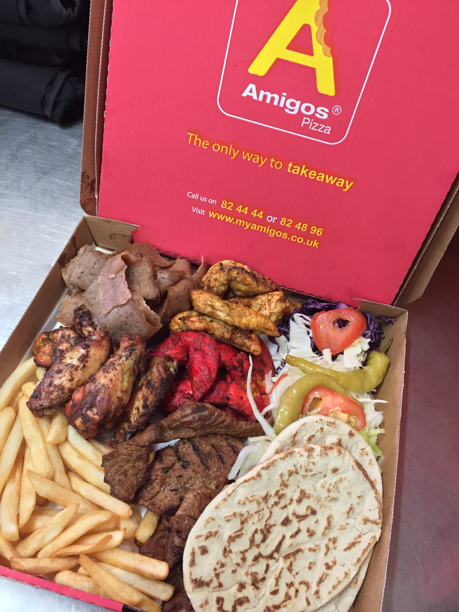 just eat amigos pizza