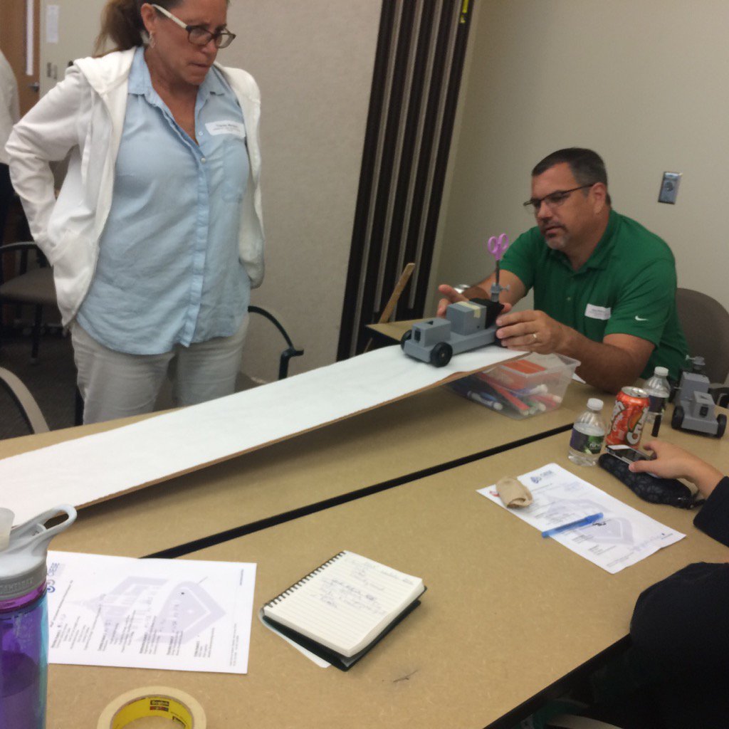 StevensCIESE's tweet photo. #PISA2 teachers examine acceleration with dot cars. #NGSS #STEM https://t.co/qWarZTUVrk