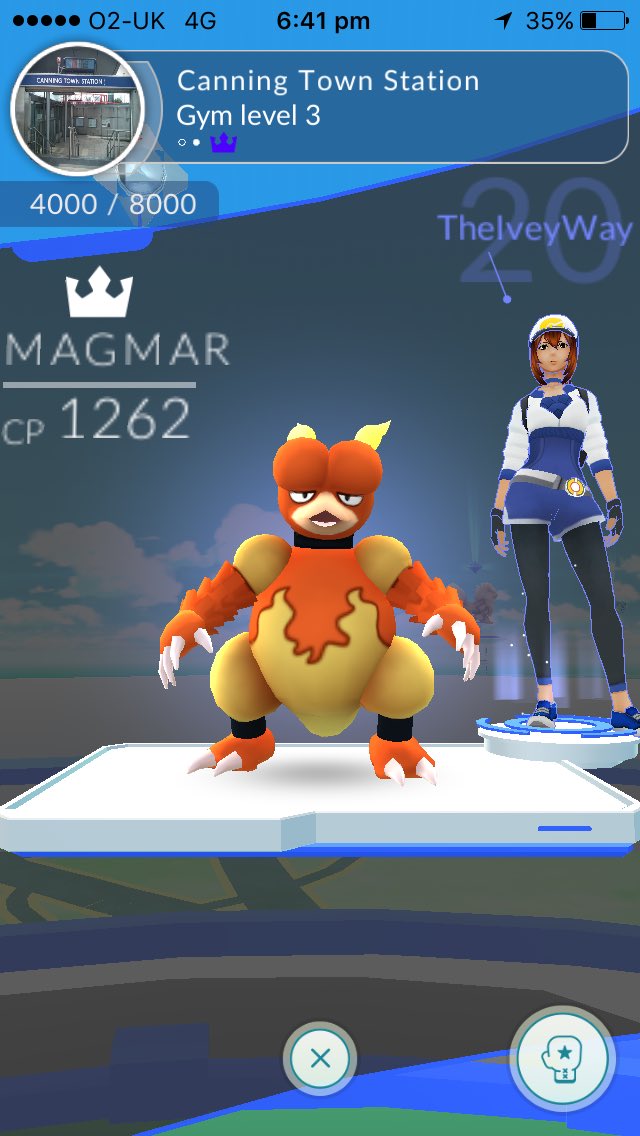 IveyCosta's tweet photo. Got this bad boy just now from my 10km egg. Took a gym in the process 💪🏽😎💙 @MysticPGO @TeamMysticPGO @LDNTeamMystic https://t.co/a9Dx1Dgcae