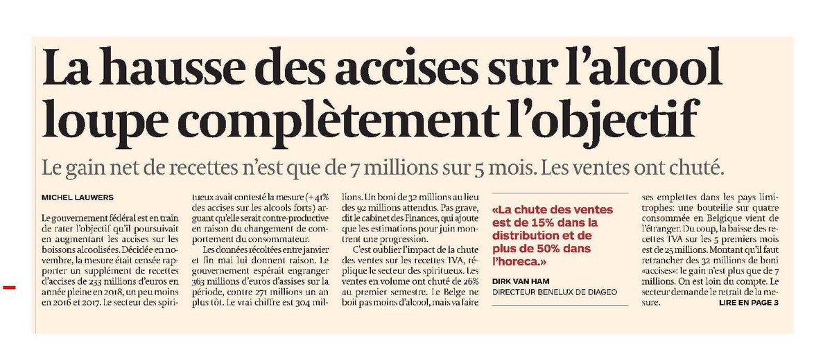 NewsEngineEU's tweet image. Dirk Van Ham, topman #Diageo Benelux, aan het woord over impact verhoogde accijnzen op sterkedrank