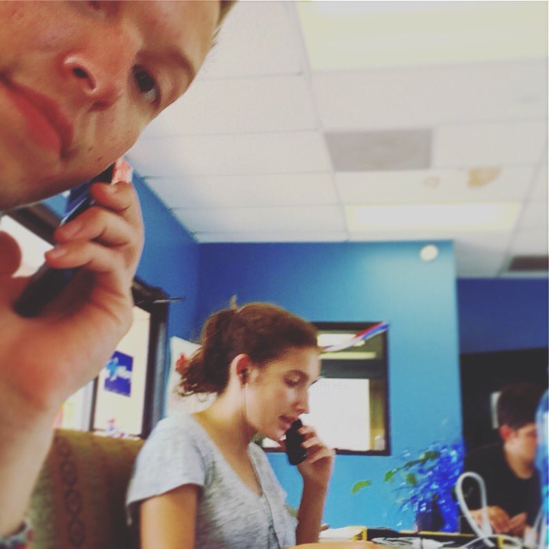 Vetico1's tweet photo. It's been such a pleasure working with @eaolsen94 for the last six weeks! #familycalltime #ImWithHer #VirWINia https://t.co/Fc1XhCCqJe