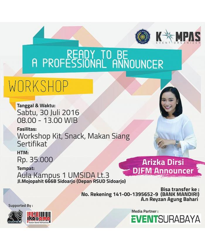 bantusebarin's tweet photo. Workshop and Announcer Competition - 30 Jul - 06 Aug 2016 - Info. https://t.co/vsEWdCvs94
#eventsurabaya #umsida https://t.co/xiyLbAC6Lr