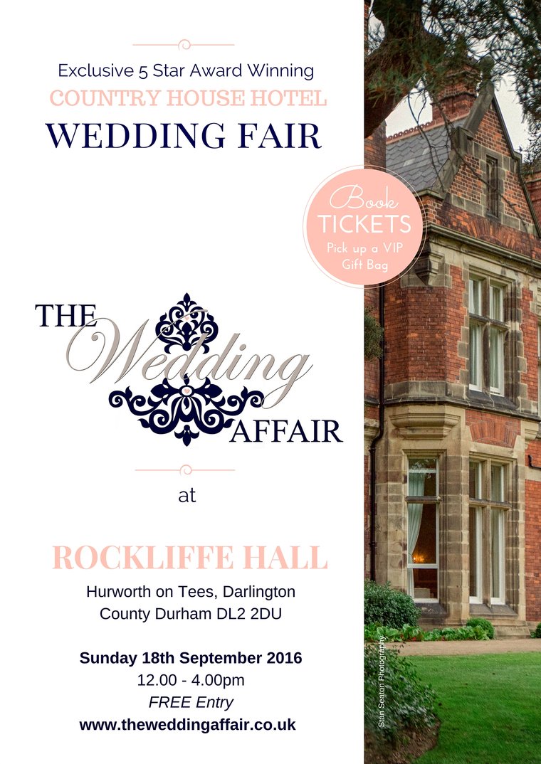 WeddingAffair's tweet photo. #NorthEastHour The Wedding Affair @RockliffeHall 18th Sept, FREE entry to this 5 star venue: https://t.co/yHjUmfMHFA https://t.co/IDFn8Uu4jU