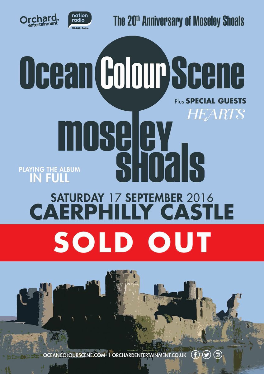 Our Caerphilly Castle show with <a href="/OCSmusic/">Ocean Colour Scene</a> is officially... SOLD OUT! YESS YEESSS YESSS. This will be phenomenal. XXX