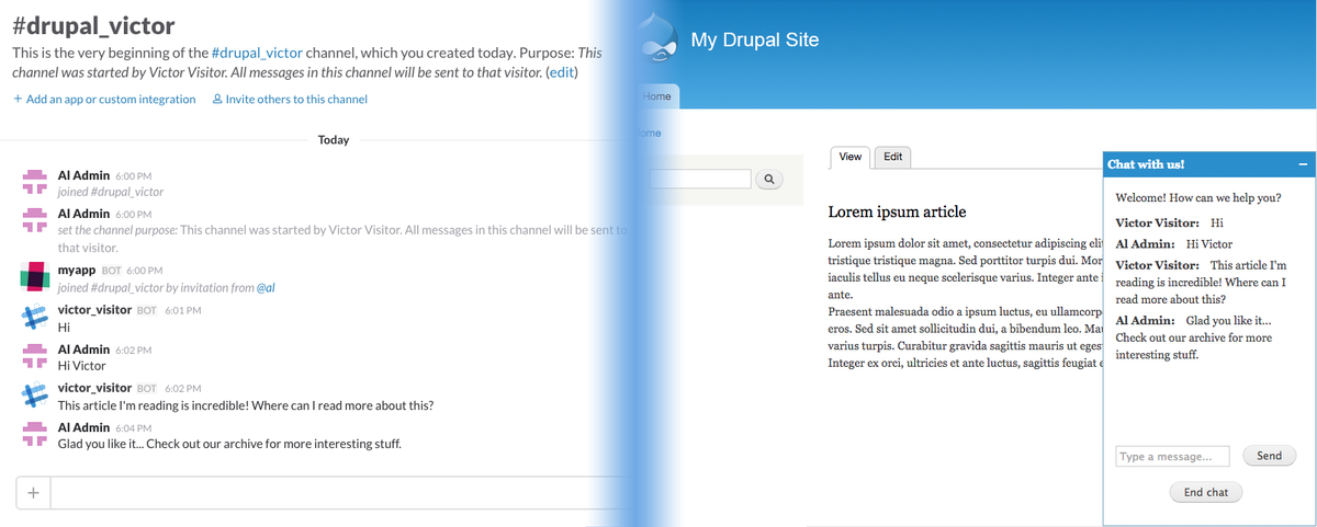 Dries's tweet photo. There is now a Slack chat module for Drupal https://t.co/f8Y40BEnxI /cc @CrypticDotZone https://t.co/2hw3V9h1GN