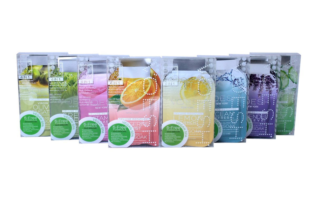 MakeupEraser_Ia's tweet photo. 4 In 1 #Pedi In A Box! #SeaSaltSoak #MoistureScrub #MudMasque #MassageLotion https://t.co/R24XiHIrHL