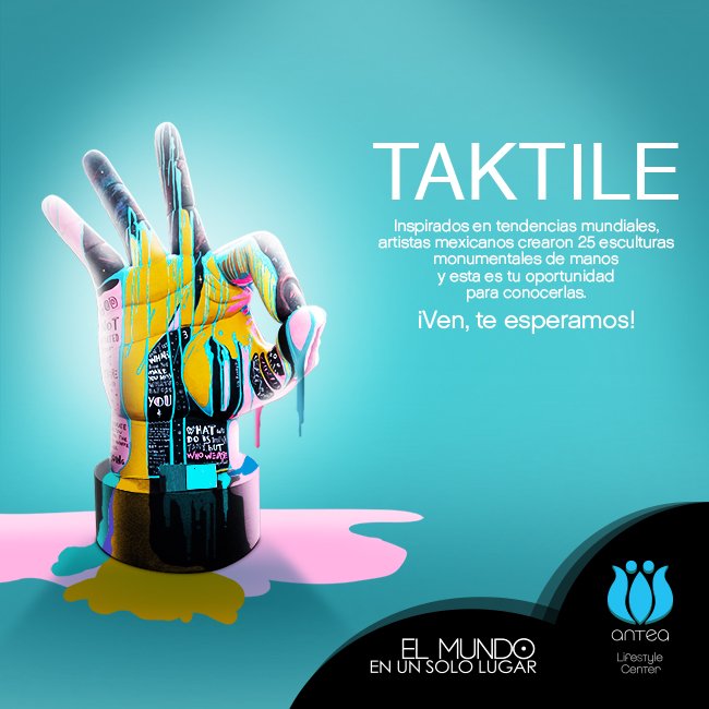 AnteaMx's tweet photo. ¡Llegó @_taktile_ a #Antea! Te esperamos todo el mes de agosto para que conozcas las 25 padrísimas esculturas. <3 https://t.co/MQc7JHavFY