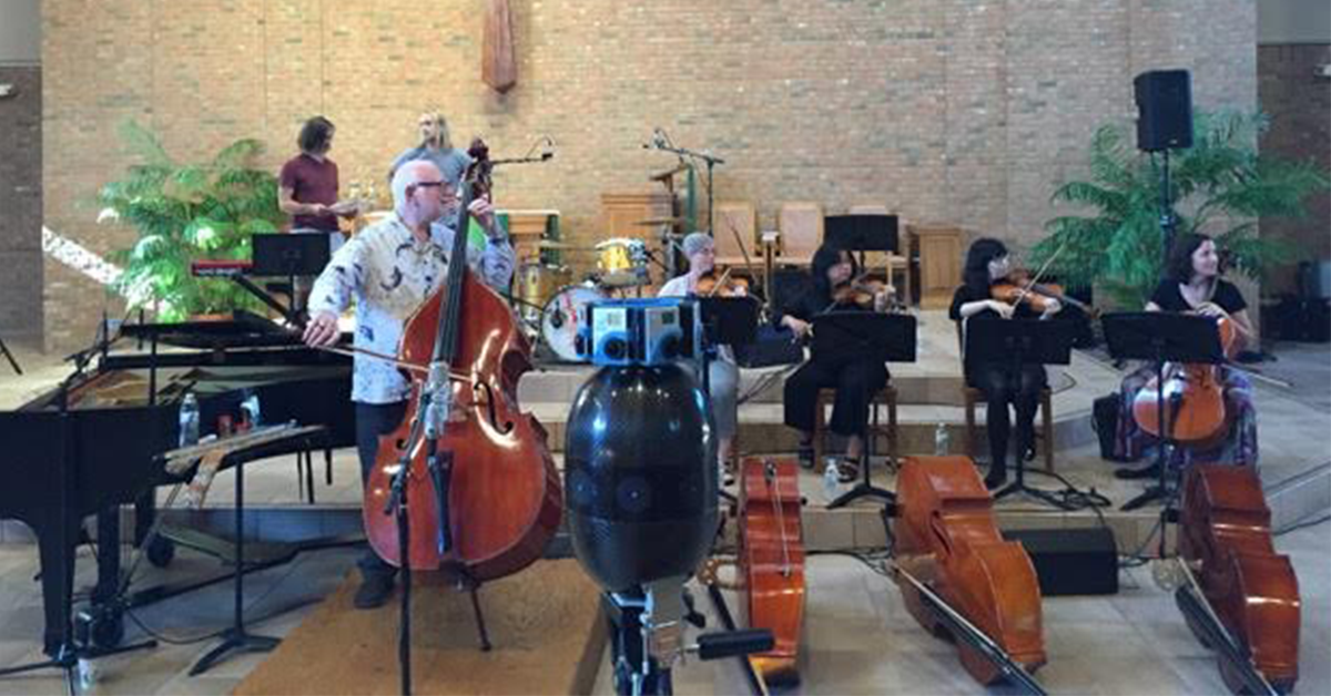 Dysonics's tweet photo. Thanks to @Egg_Music, we just recorded a magical #performance by maestro Francois Rabbath! #VRaudio #RondoMic https://t.co/ubliHEA5EI
