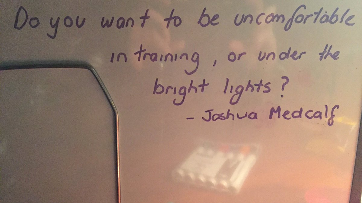 Inside_the_D's tweet image. Do you want to be uncomfortable in training, or under the bright lights? @JoshuaMedcalf #controllables