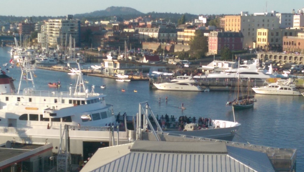 lisabelle778's tweet photo. @mvcoho boats&amp;people  #VictoriaInnerHarbour view from the @grandpacific 4 @VicSymphony #splash2016 #symphonysplash https://t.co/Bx8zU787V5