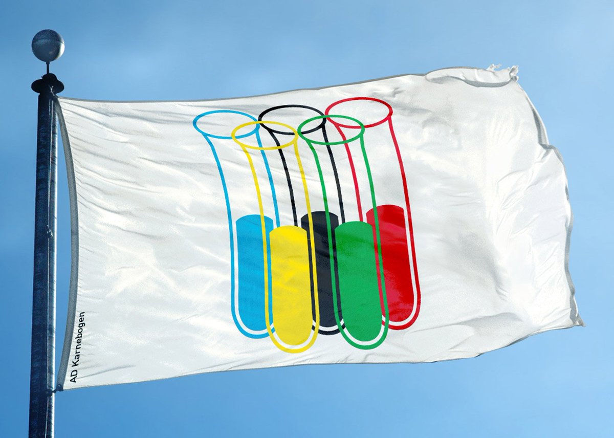 dezeen's tweet image. Alternative Olympics logo designed in light of Russian doping scandal: dezeen.com/?p=947181