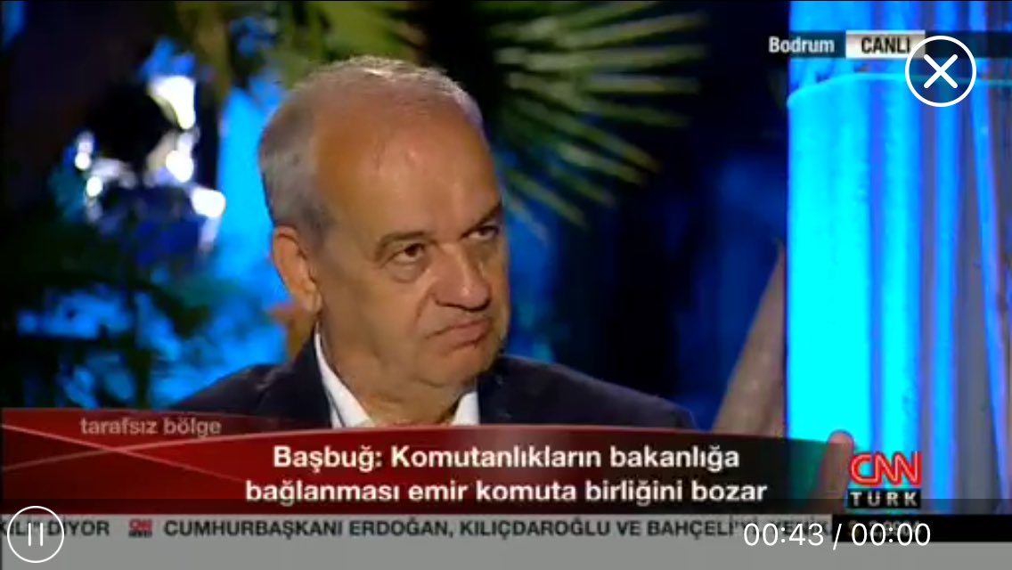 #CANLI İlker Başbuğ: Komutanlıkların bakanlığa bağlanması emir komuta birliğini bozar buff.ly/2aK0KId